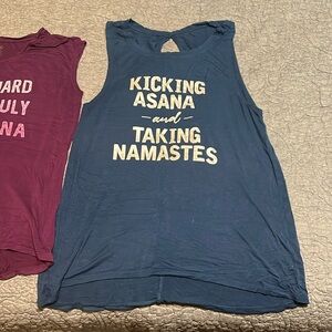 Gaiam 2 tank tops - medium - nice and flowy.